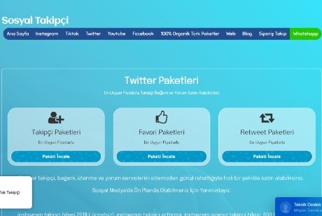 Twitter Paketleri - Uygun Fiyata Sosyal Medya Hizmeti
